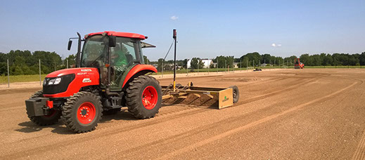 Laser Grading Dirt for Sports Field