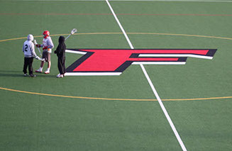 turf logo installation